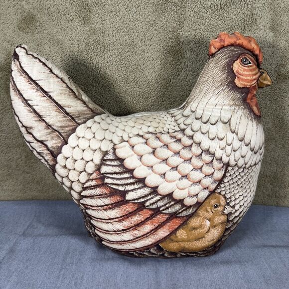 Stuffed Plush, Fabric Chickens, Hens and Chicks, Lot of 3 - Picture 13 of 16